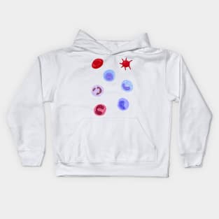 Hand Drawn Normal Blood Cells Pack Kids Hoodie